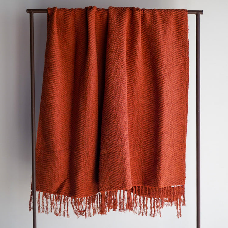 Manta de sofa Mary terra cota