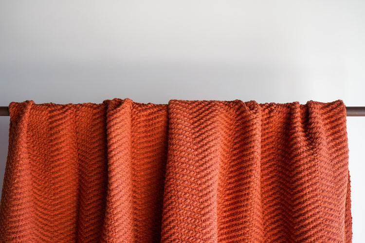 Manta de sofa Mary terra cota