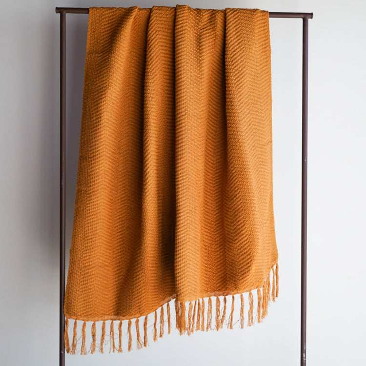 Manta de sofa Mary Ocre